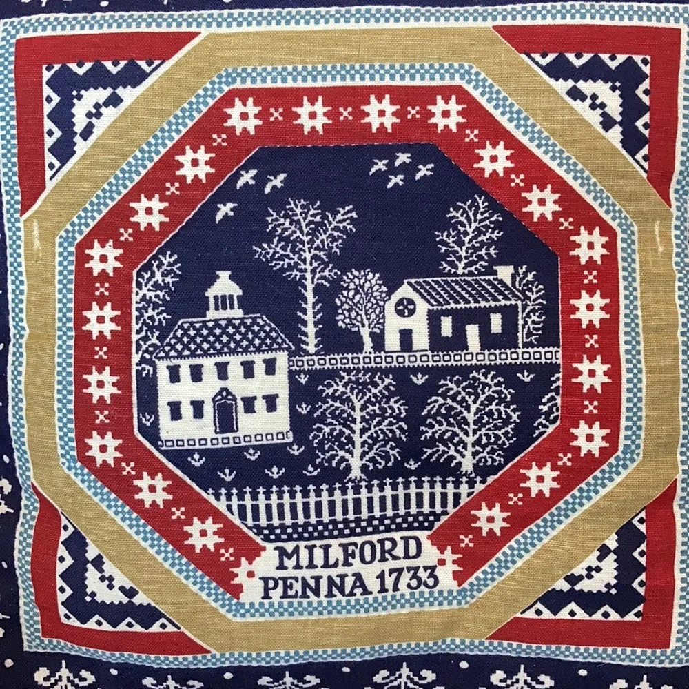 Milford Penna 1773 Double Sided Pillow Handmade